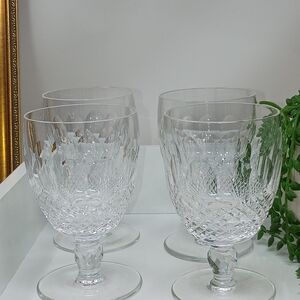 Waterford Crystal Clear Wine Goblets Set Of 4